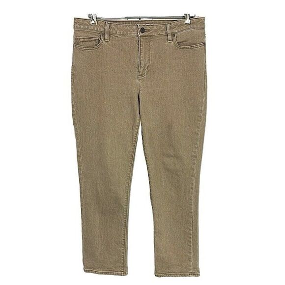Lands End Jeans 14P Tan Brown Denim NWOT - Picture 1 of 11